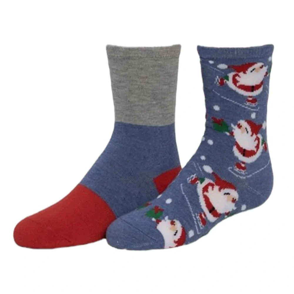 Kids 2-Pack Christmas Santa Crew Socks